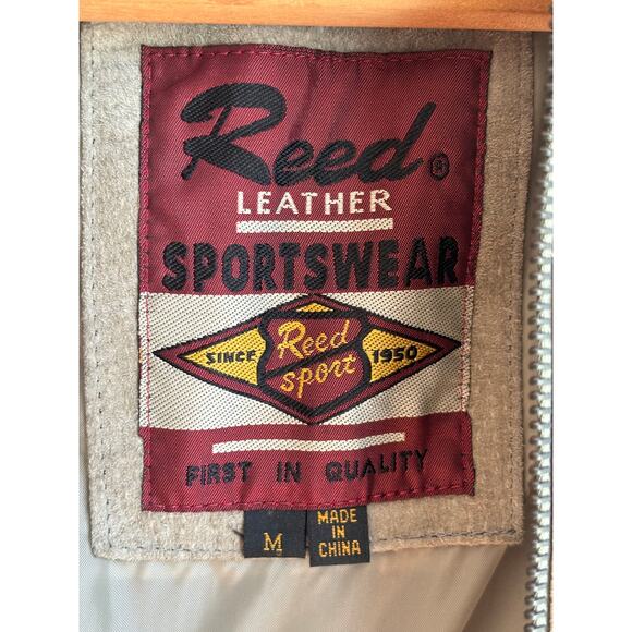 Reed Leather Sportswear Womens Leather Sport Coat Jacket Sage Green Size Medium - Picture 7 of 9